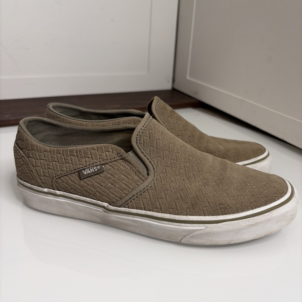 Vans Classic Slip On Tan Womens 8.5 #721356